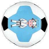 カンフーのスーツを描いた可愛い牛 サッカーボール (回転)