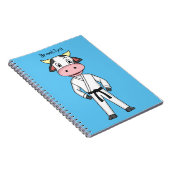 カンフーのスーツを描いた可愛い牛 ノートブック (右側)