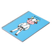 カンフーのスーツを描いた可愛い牛 ノートブック (左側)