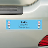 カンフーのスーツを描いた可愛い牛 バンパーステッカー (車上)