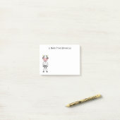 カンフーのスーツを描いた可愛い牛 ポストイット (デスク上)