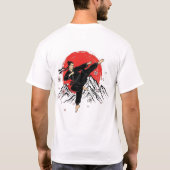 カンフーの精神 - 武術エンブレム フロント Tシャツ (裏面)