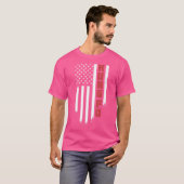 カンフーアメリカンアメリカ国旗カンフー武術アート Tシャツ (正面フル)