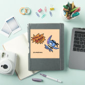 カンフーイカのキャラクター忍者ステッカー シール (iPadカバー)