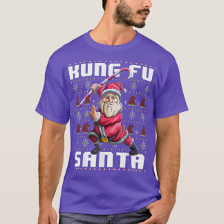 カンフーサンタ醜いクリスマス Tシャツ