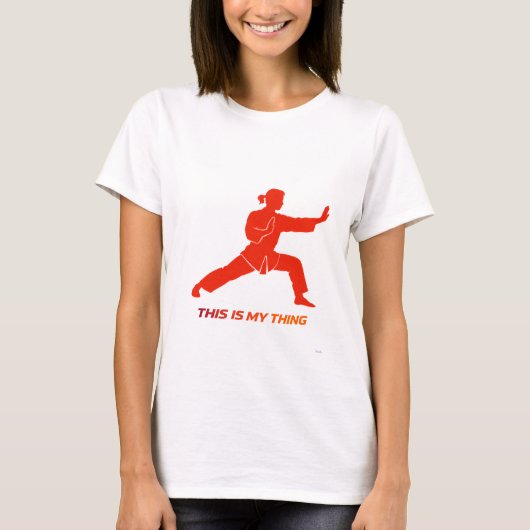 カンフーシルエット武道ライフスタイルデザイン Tシャツ (正面)