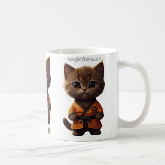 カンフー子猫マグ コーヒーマグカップ (右)