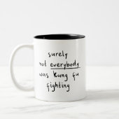 カンフー戦わないおもしろい ツートーンマグカップ (左)