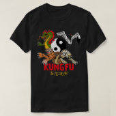 カンフー5動物型枠タイガークレーンヒョウ蛇 Tシャツ (デザイン正面)
