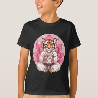 カンフー タイガー ロータス フラワー キックボクシング テコンドー Tシャツ