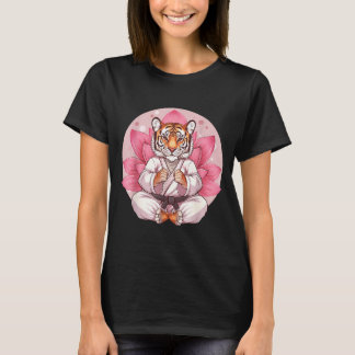 カンフー タイガー ロータス フラワー キックボクシング テコンドー Tシャツ