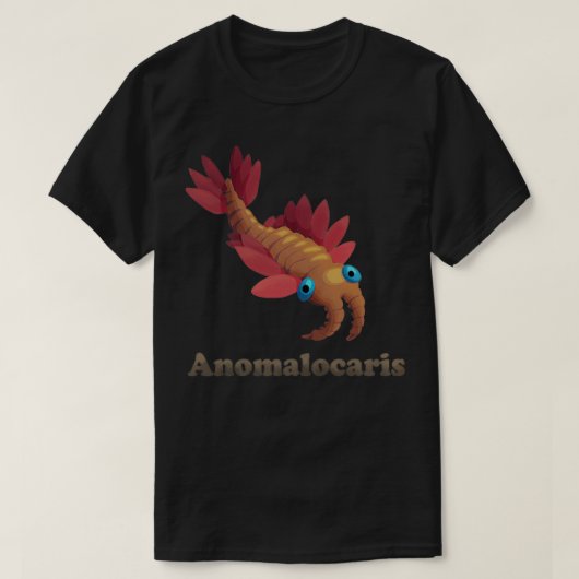 カンブリアの生き物のアノマロカリス Tシャツ (デザイン正面)