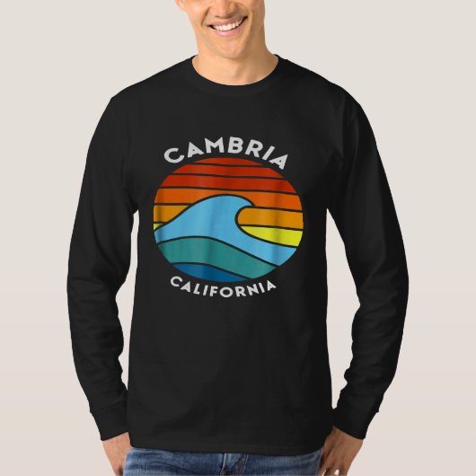 カンブリアカリフォルニアレトロウェーブ80s tシャツ (正面)