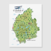 カンブリア イングランド地図のトラベルポスター (正面)