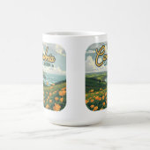 カンブリア・カリフォルニアポピー花パシフィック・コースト コーヒーマグカップ (中央)