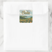 カンブリア・カリフォルニアポピー花パシフィック・コースト スクエアシール (バッグ)