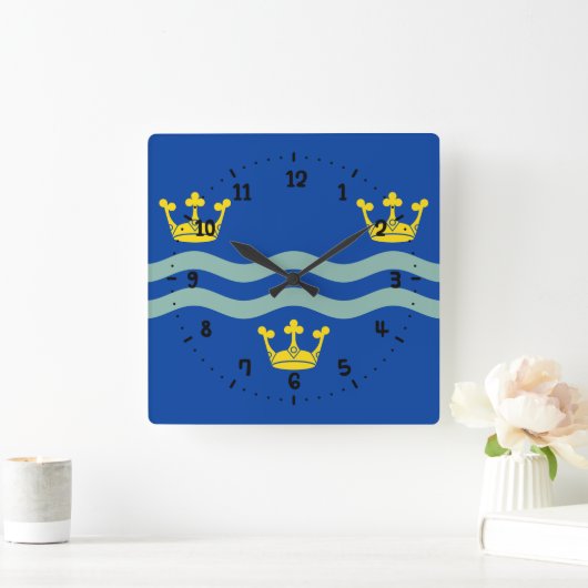 カンブリジシャースクエアウォールクロックの国旗 スクエア壁時計 (ホーム)