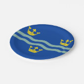 カンブリジシャー国旗の紙プレート ペーパープレート (アングル)