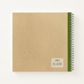 カンプ付き黄色離れのパーソナライズされたリンゴ ノートブック (裏面)