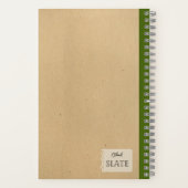 カンプ付き黄色離れのパーソナライズされたリンゴ ノートブック (裏面)