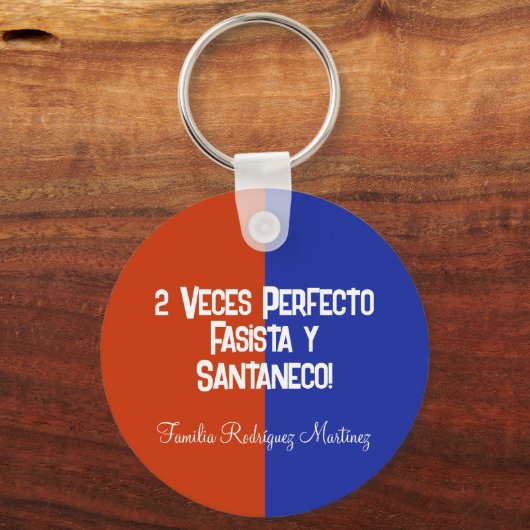 カンペオネスC.D. FASフッボルサルバドレーニョ名前をカスタムする キーホルダー (裏面)