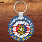 カンペオネスC.D. FASフッボルサルバドレーニョ名前をカスタムする キーホルダー (正面)