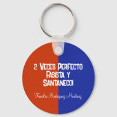 カンペオネスC.D. FASフッボルサルバドレーニョ名前をカスタムする キーホルダー (裏面)