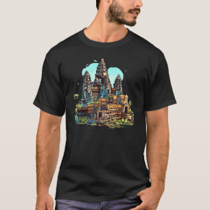 カンボグラフティアーバンデコーワットアート Tシャツ