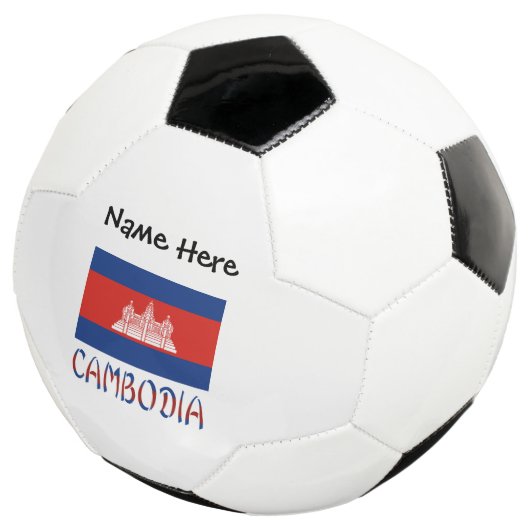 カンボジアとカンボジア国旗とサッカー サッカーボール (3/4)