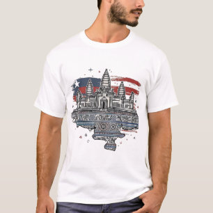 カンボジアのアンコールワット Tシャツ