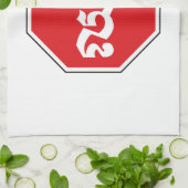 カンボジアのストップ交通標識⚠ CHHOP in Khmer キッチンタオル (折り畳み)