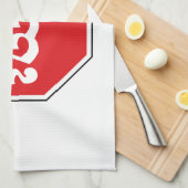 カンボジアのストップ交通標識⚠ CHHOP in Khmer キッチンタオル (四つ折り)