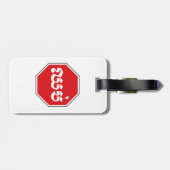 カンボジアのストップ交通標識⚠ CHHOP in Khmer ラゲッジタグ (裏面横)