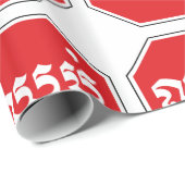 カンボジアのストップ交通標識⚠ CHHOP in Khmer ラッピングペーパー (ロールコーナー)