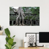 カンボジアのタプロム寺院 ポスター (ホームオフィス)