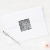 カンボジアのダンサーの石彫り スクエアシール (封筒)