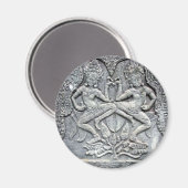 カンボジアのダンサーの石彫り マグネット (正面/裏面)