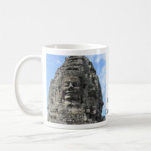 カンボジアのバイヨン寺院 コーヒーマグカップ (左)
