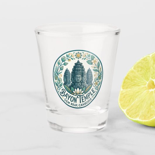 カンボジアのバイヨン寺院 ショットグラス (正面)