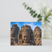 カンボジアのバイヨン寺院 トラベル ポストカード (スタンド正面)