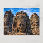 カンボジアのバイヨン寺院 トラベル ポストカード (正面)