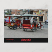 カンボジアのプノンペンのタクシー ポストカード (正面)