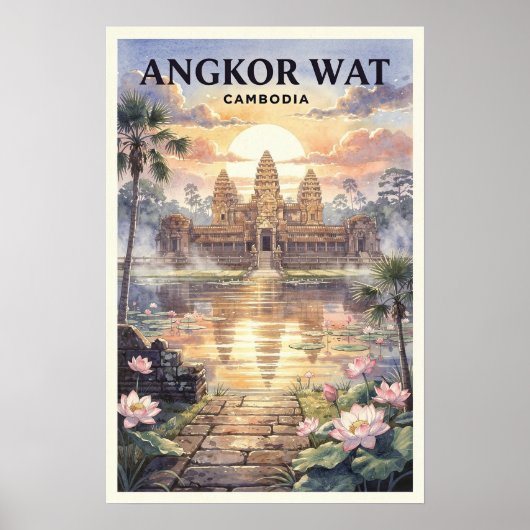 カンボジアの古代遺跡アンコールワットを旅する ポスター (正面)