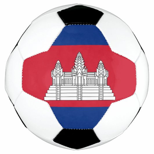 カンボジアの国旗 サッカーボール (正面)