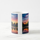 カンボジアの夕日のアンコールワット コーヒーマグカップ (中央)