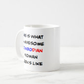 カンボジアの女性、素敵 コーヒーマグカップ (正面左)