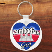 カンボジアの少女 キーホルダー (正面)