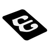 カンボジアの数字3 / 三 / ៣ (Bei) - クメール文字 マグネット (右側)