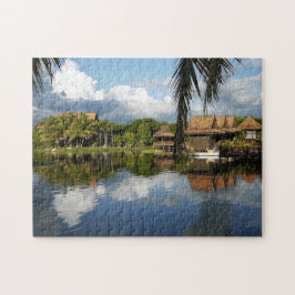 カンボジアの文化的な村のパズル ジグソーパズル