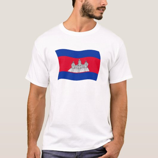 カンボジアの旗のTシャツ Tシャツ (正面)